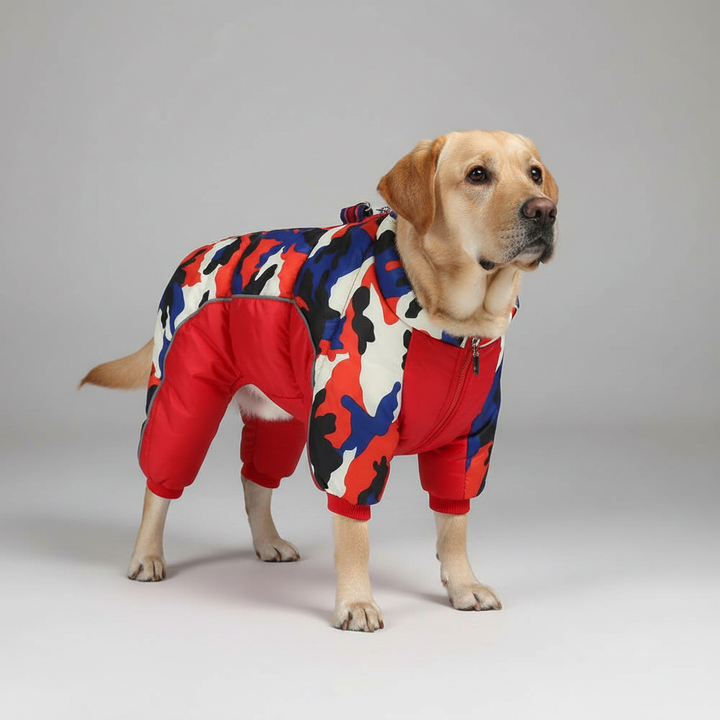 Warme und wasserdichte Winterjacke für Hunde mit reflektierenden Streifen
