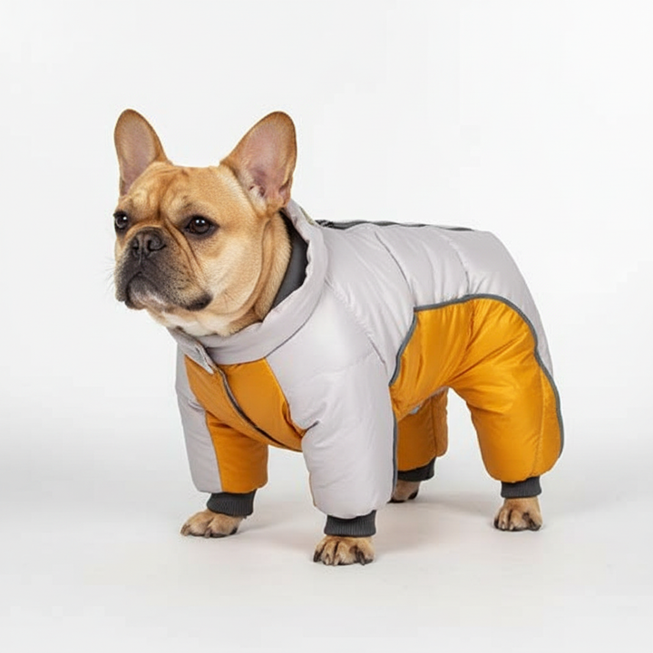 Warme und wasserdichte Winterjacke für Hunde mit reflektierenden Streifen