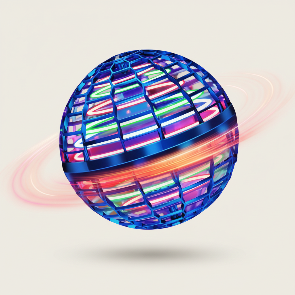 Karnz | Professional Hoverball | Fliegender Orb mit LED-Effekten | Aerodynamisches Bumerang-Design | Bruchfestes Gehäuse | USB-Wiederaufladbar | Interaktives High-Tech Spielzeug