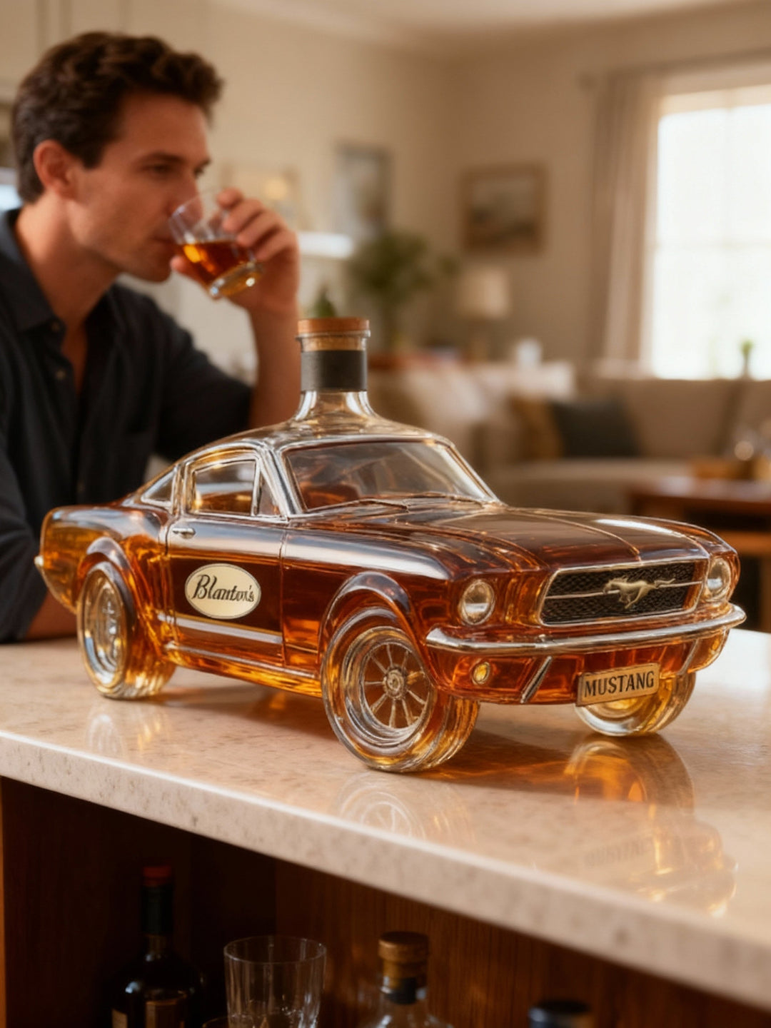 Whisky-Dekanter in Mustang-Form