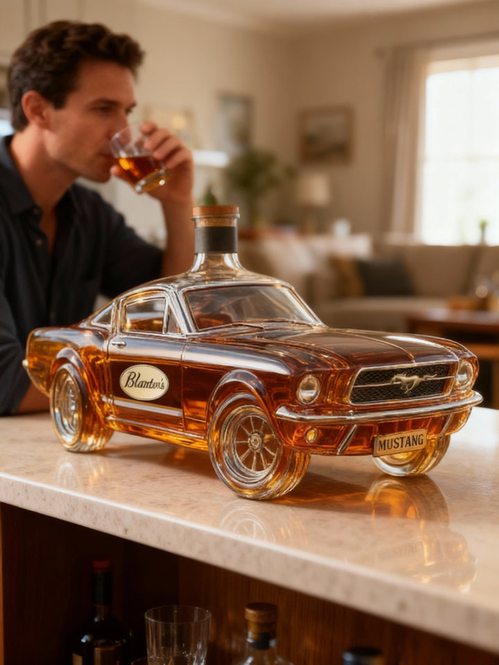 Whisky-Dekanter in Mustang-Form