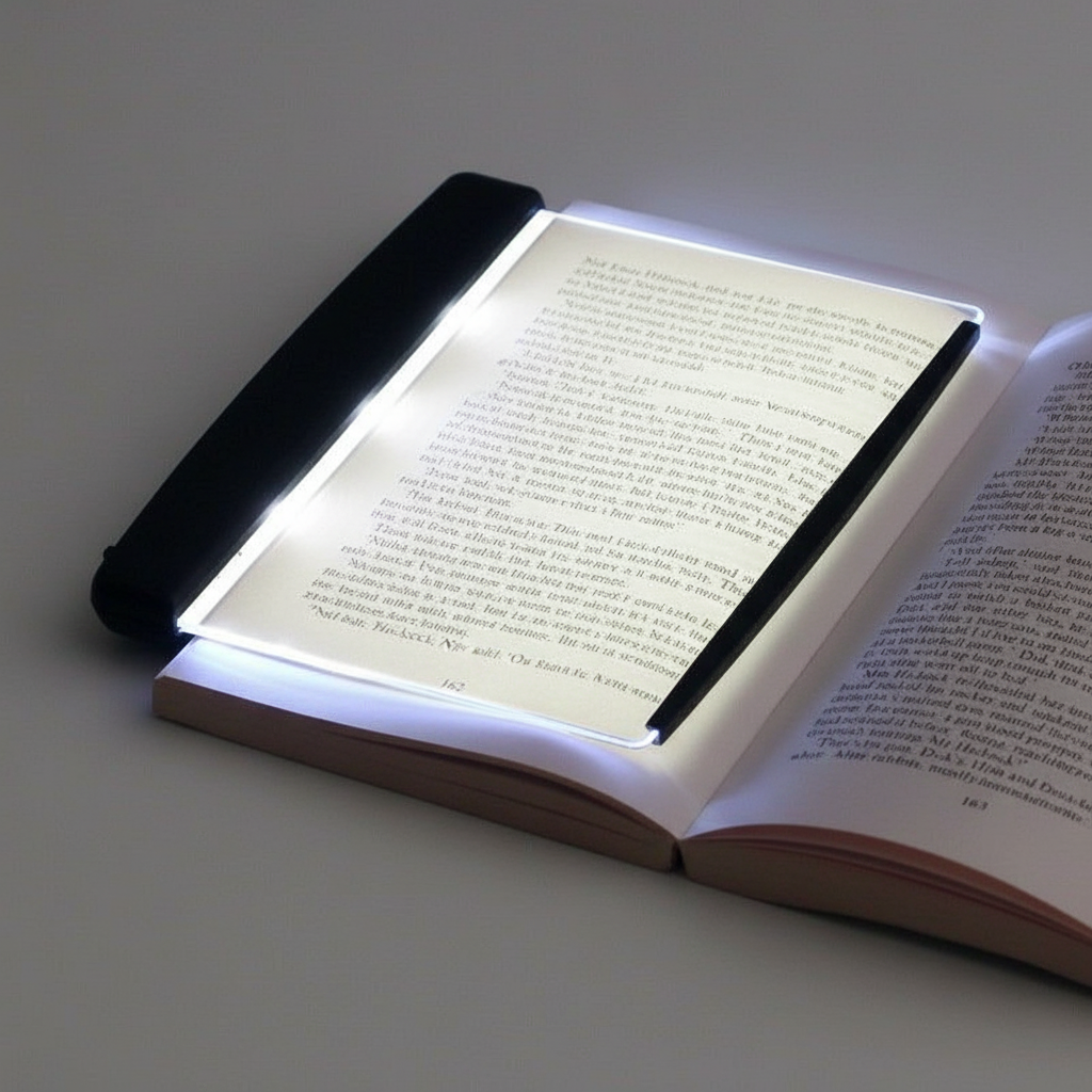 Karnz | LED-Flachbild-Leselampe | Augenschonende Buchbeleuchtung | Gleichmäßige Lichtfeldverteilung | Kompakt & Tragbar | Ideal für Hardcover & Taschenbücher