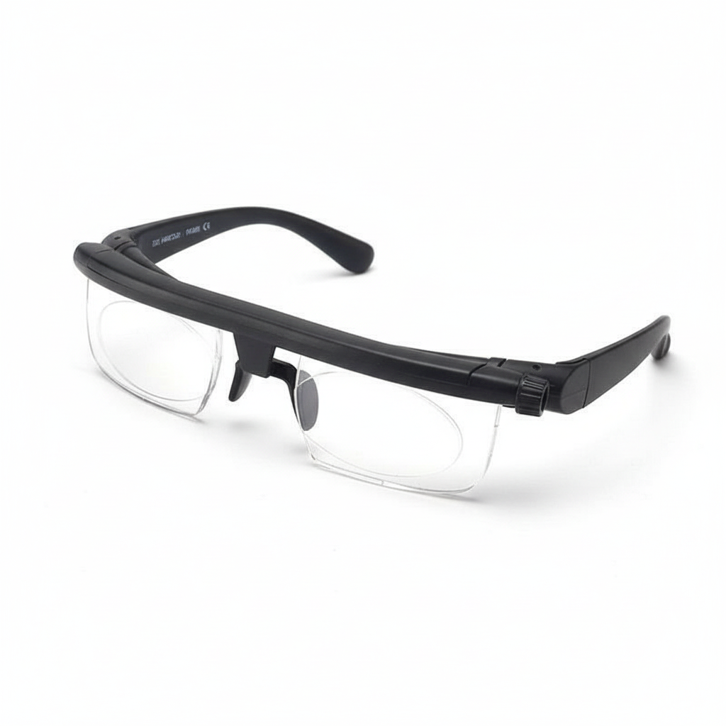 Karnz | Einstellbare Fokus-Brille | Variabler Dioptrien-Bereich (-6,0 bis +3,0) | Unisex | Dual-Lens-Technologie für Nah- & Fernsicht | Robuster Flex-Rahmen