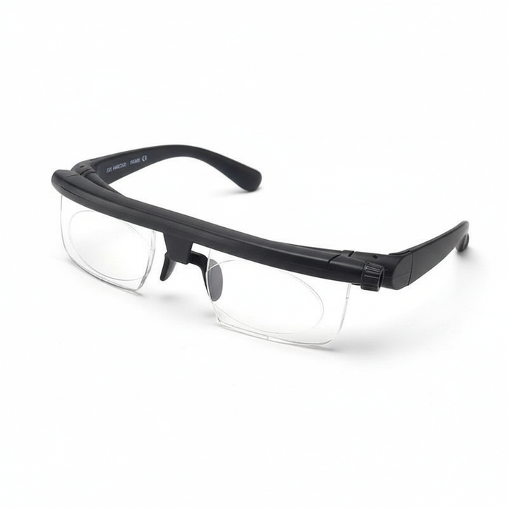 Karnz | Einstellbare Fokus-Brille | Variabler Dioptrien-Bereich (-6,0 bis +3,0) | Unisex | Dual-Lens-Technologie für Nah- & Fernsicht | Robuster Flex-Rahmen