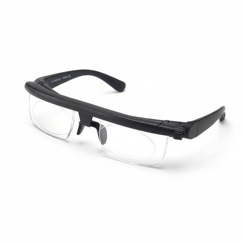 Karnz | Einstellbare Fokus-Brille | Variabler Dioptrien-Bereich (-6,0 bis +3,0) | Unisex | Dual-Lens-Technologie für Nah- & Fernsicht | Robuster Flex-Rahmen