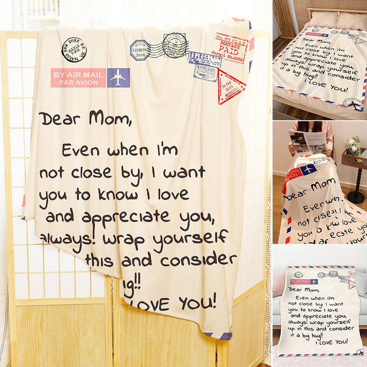 Brief Bedruckte Flanell Wurfdecke Geschenk für Mama | Karnz