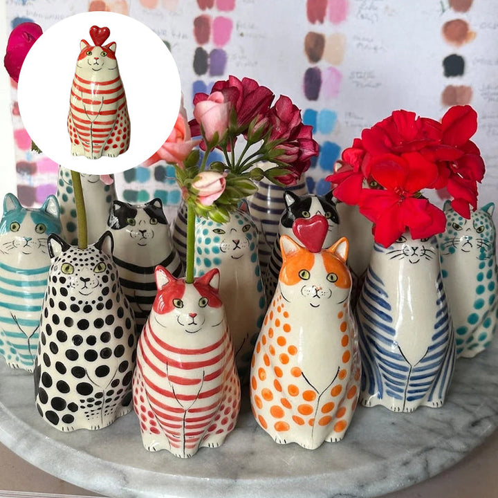 Gepunktete Katzenvase
