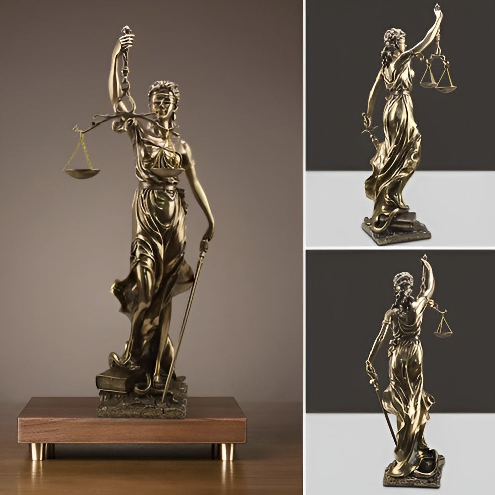 Standbild von Godin von der Gerechtigkeit – Eine elegante dekorative Skulptur von Justitia