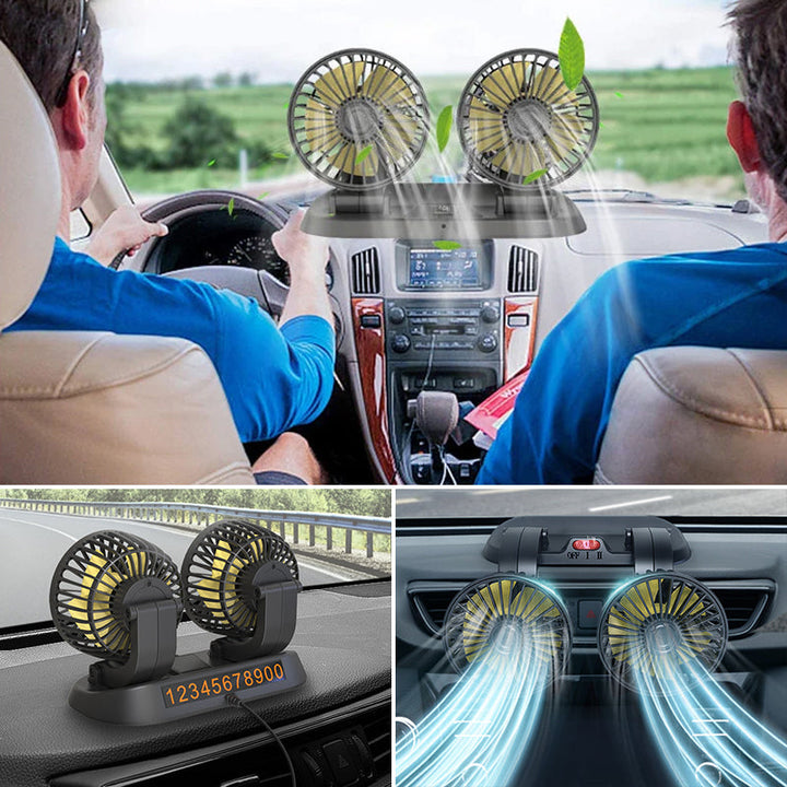 Doppellüfter für die Luftzirkulation im Auto | Karnz