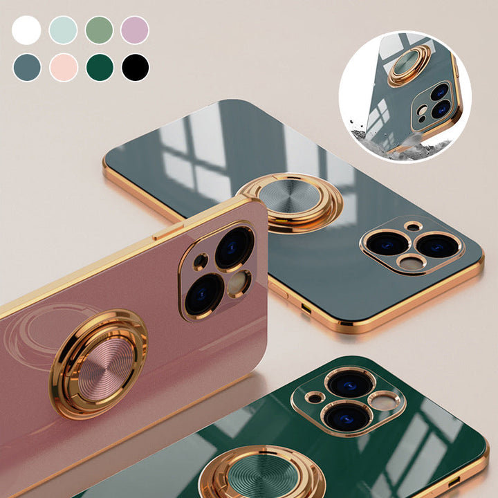 Plattiertes iPhone Case mit Ring | Karnz