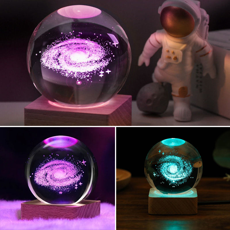 3D Galaxy Kristallkugel Nachtlicht Dekorlampe | Karnz