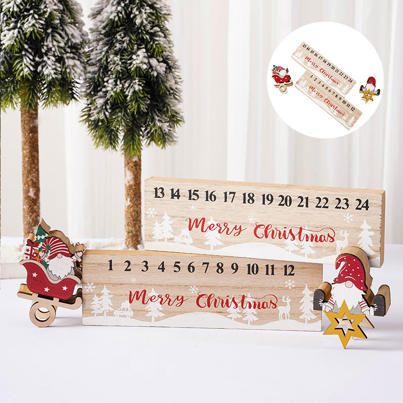 Frohe Weihnachten Holz Mobile Weihnachtsmann Kalender Ornament | Karnz