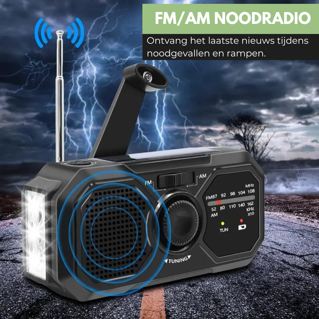 PowerGuard - Multifunktionales Notfallradio mit Solarpanel | Karnz