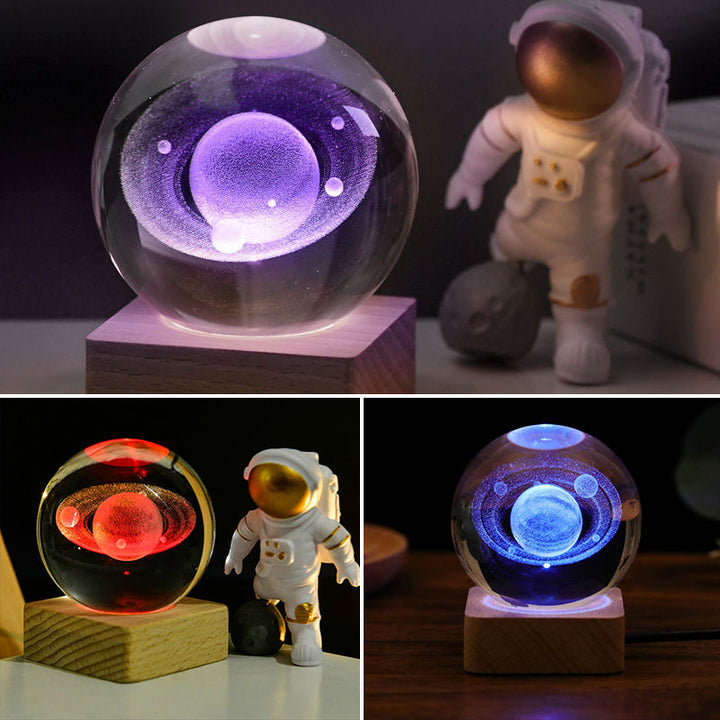 3D Galaxy Kristallkugel Nachtlicht Dekorlampe | Karnz