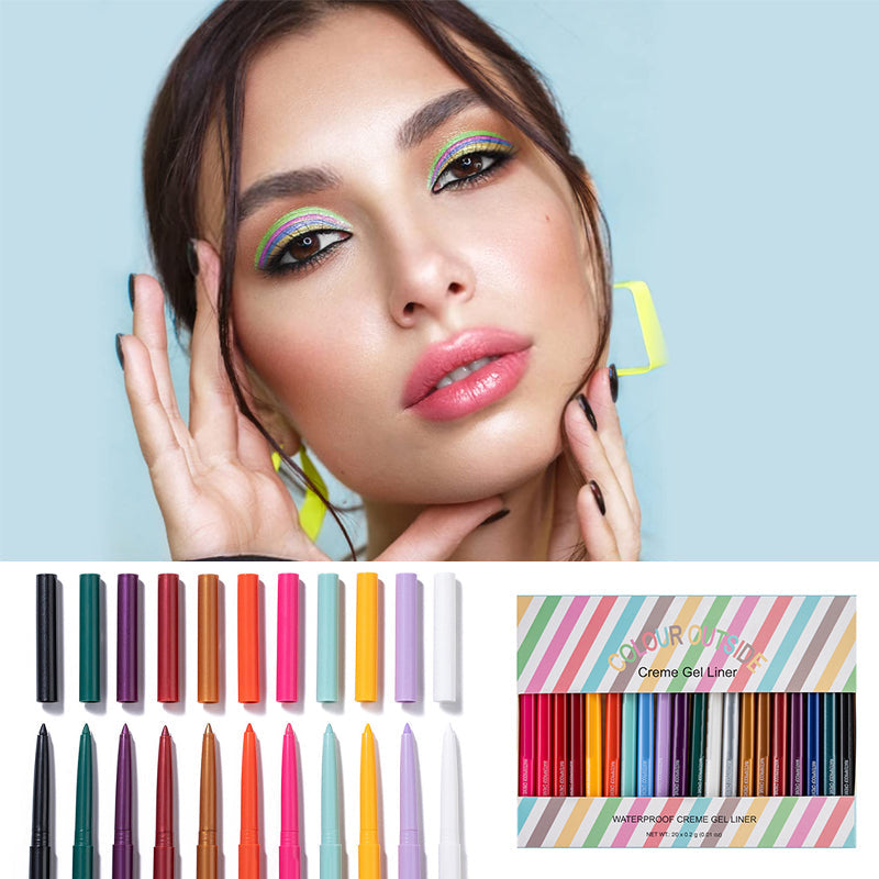 20 PCS Buntes Eyeliner Stift Set | Karnz
