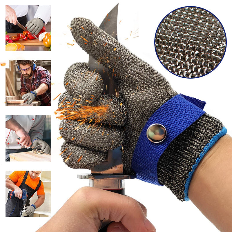 Edelstahl-Mesh-Metall-Labor-Schutzhandschuhe