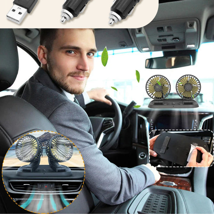 Doppellüfter für die Luftzirkulation im Auto | Karnz