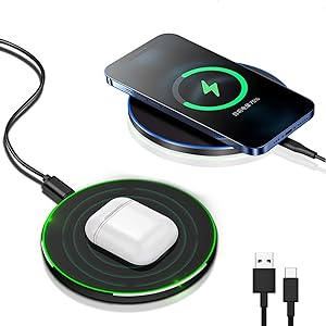 Karnz | 30W Schnelles kabelloses Ladepad | Premium USB C Ladekabel MagSafe Ladegerät für Apple iPhone, Samsung & Android - Fast Wireless Charging Pad