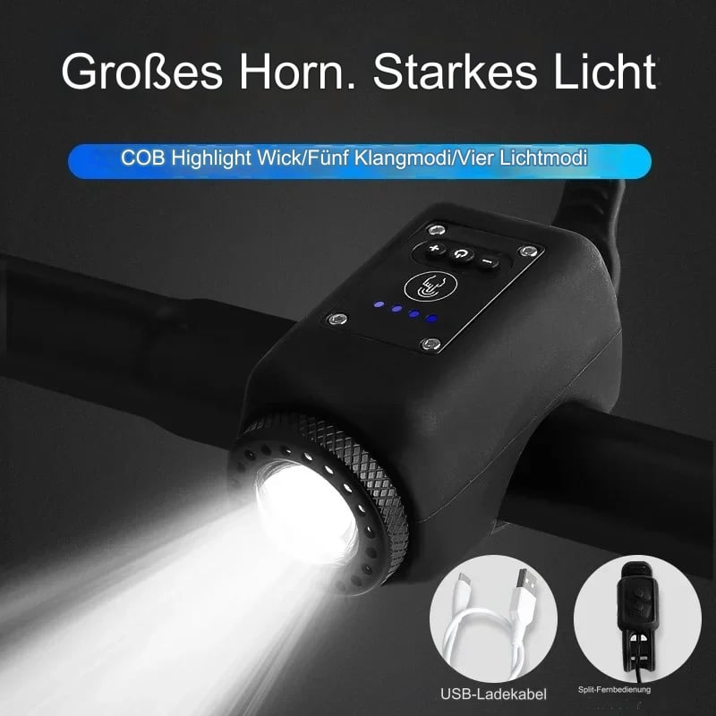 Elektronische Fahrradklingel mit LED Licht | Karnz