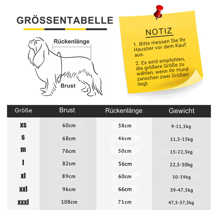 Warmer Hundepyjama für den Winter flauschig und dehnbar Karnz