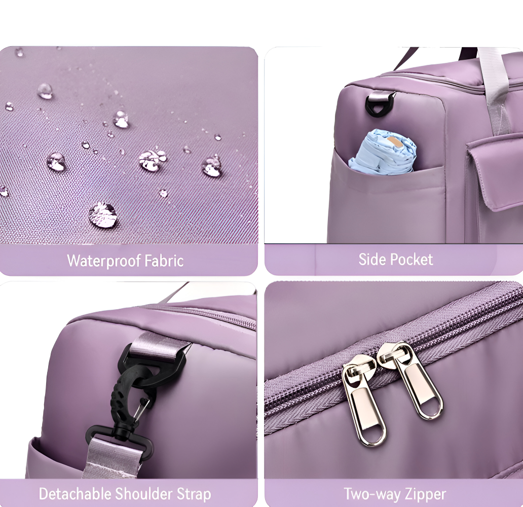 Wasserdichte Reisetasche mit Schuhfach – Leichte Wochenendtasche mit viel Stauraum | Karnz