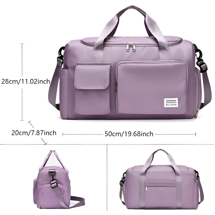 Wasserdichte Reisetasche mit Schuhfach – Leichte Wochenendtasche mit viel Stauraum | Karnz