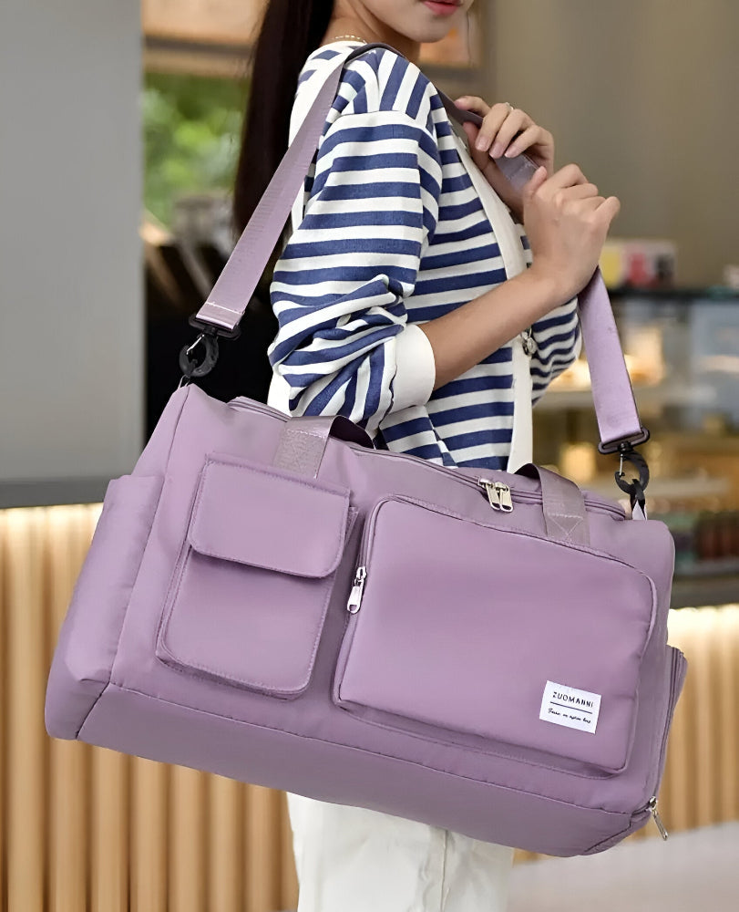 Wasserdichte Reisetasche mit Schuhfach – Leichte Wochenendtasche mit viel Stauraum