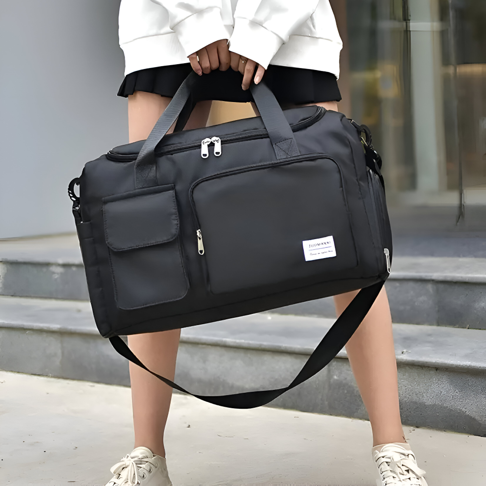 Wasserdichte Reisetasche mit Schuhfach – Leichte Wochenendtasche mit viel Stauraum