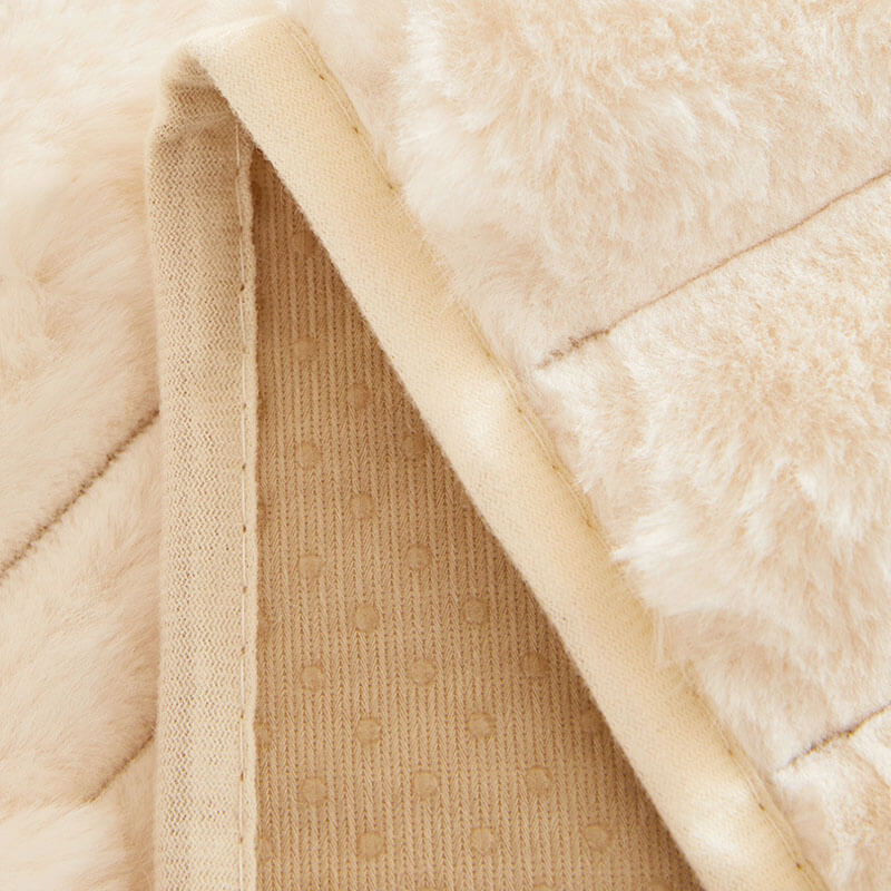 Fluffy Plush Gestreifter Möbel Protector Couch Cover - Rutschfest | Karnz
