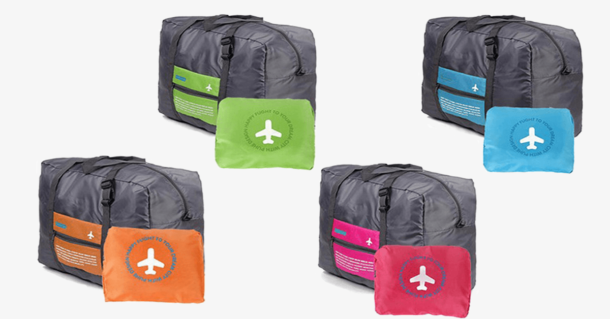 Faltbare Reisetasche – aus strapazierfähigem Nylon – verstellbare Gurte – stabiler Tragegriff – faltbar