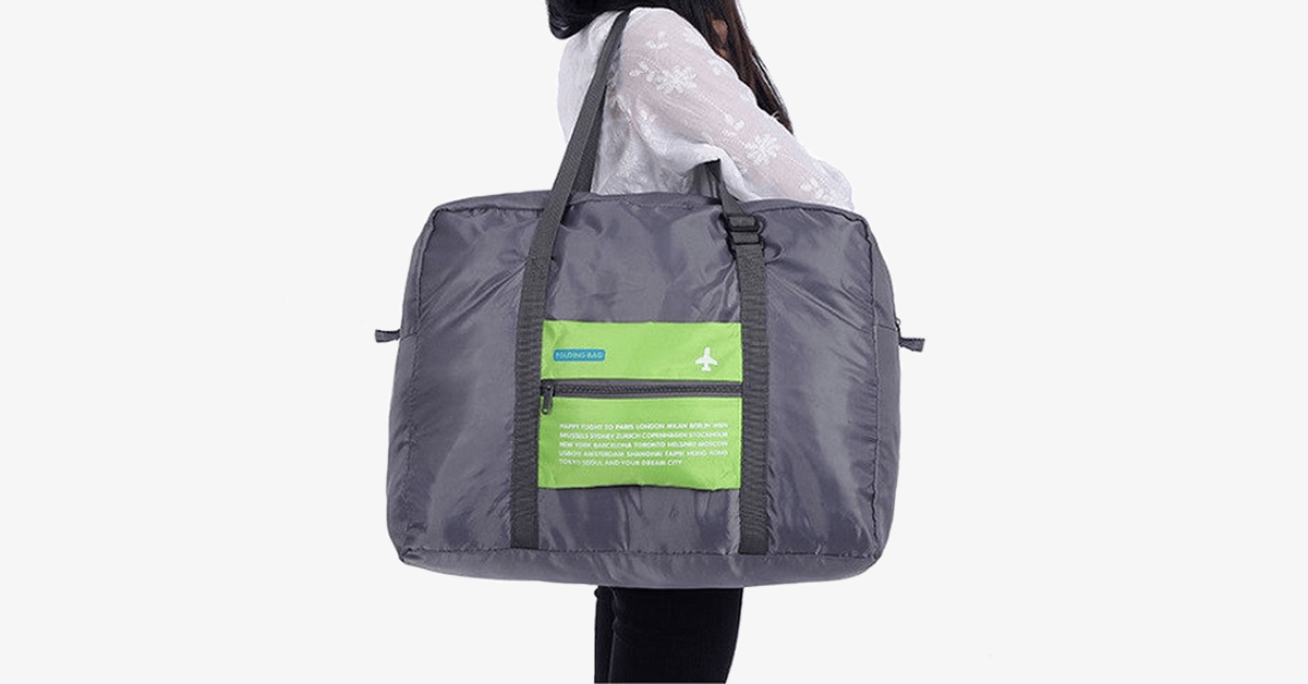 Faltbare Reisetasche – aus strapazierfähigem Nylon – verstellbare Gurte – stabiler Tragegriff – faltbar