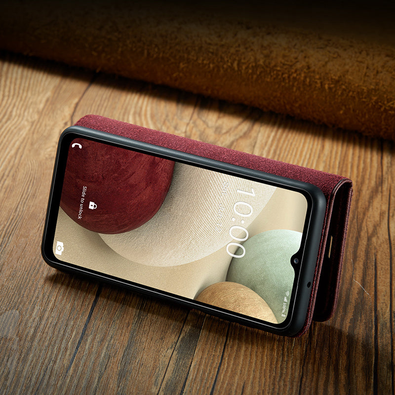 2-in-1-Klapphülle aus Leder mit Abnehmbarem Deckel für Samsung Galaxy