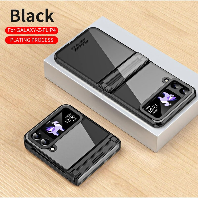 Transparente galvanische Phantomscharnier-Telefonhülle für Samsung Galaxy Z Flip 5 4