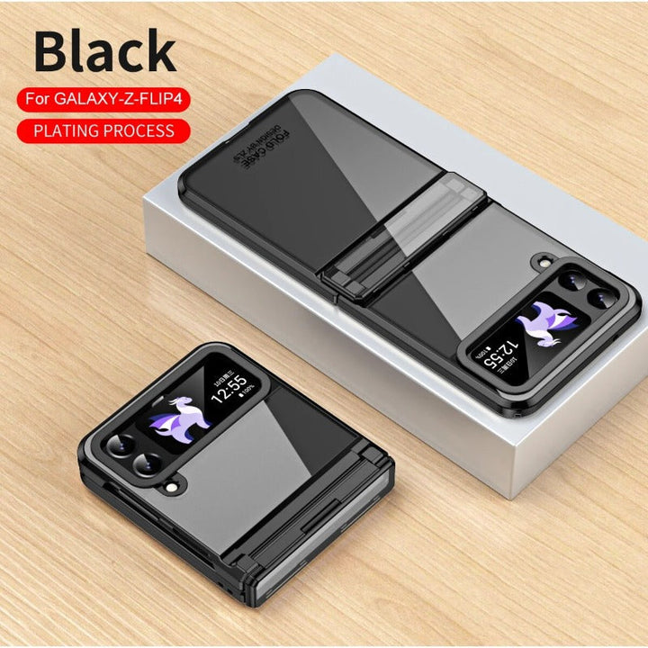Transparente galvanische Phantomscharnier-Telefonhülle für Samsung Galaxy Z Flip 5 4