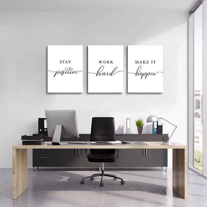 Gerahmte Leinwand Wandkunst Positive Zitat