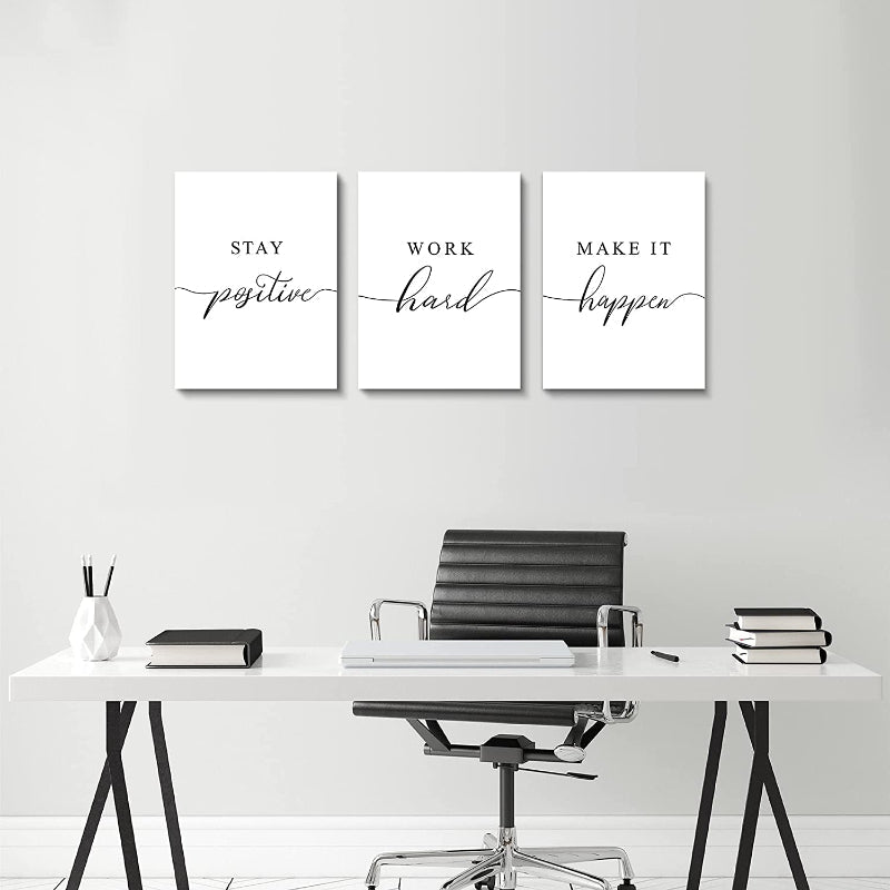 Gerahmte Leinwand Wandkunst Positive Zitat