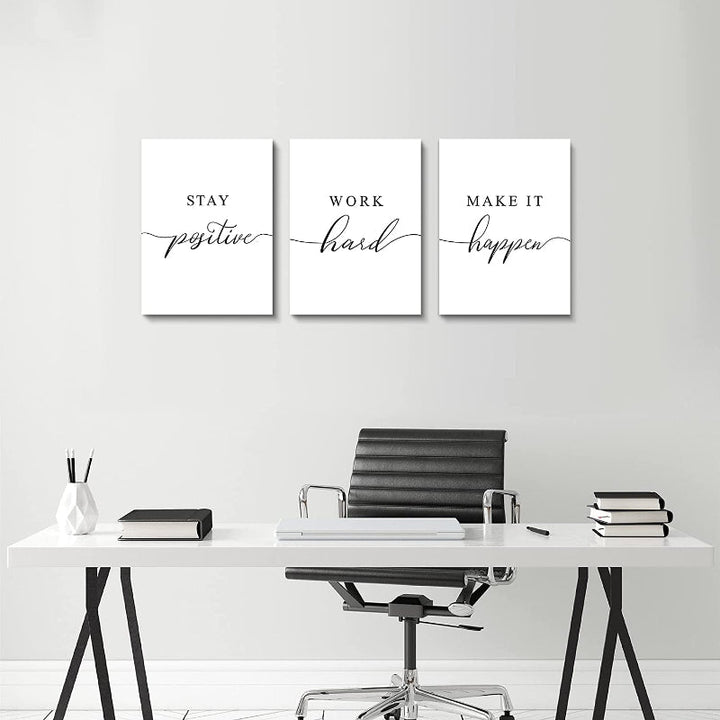 Gerahmte Leinwand Wandkunst Positive Zitat