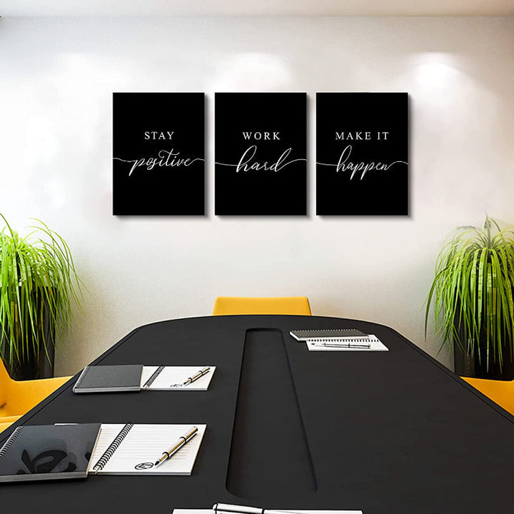 Gerahmte Leinwand Wandkunst Positive Zitat