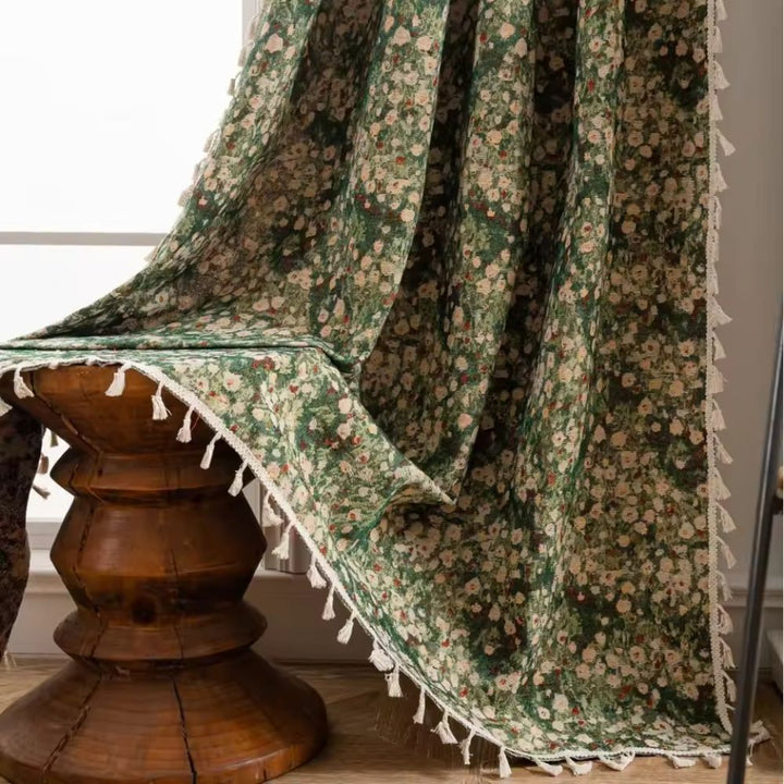 Karnz | Französisches Vintage-Blumenmuster Vorhang