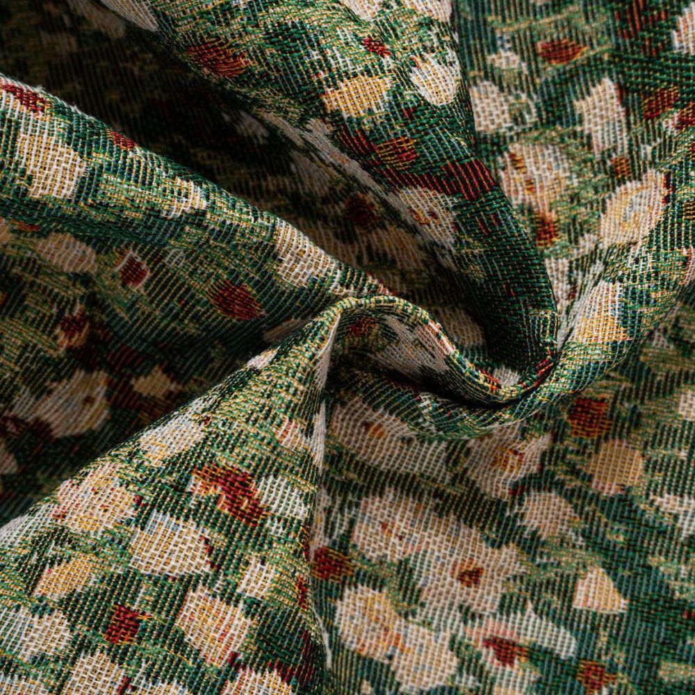 Französischer Vintage-Wandteppich mit Blumenmuster