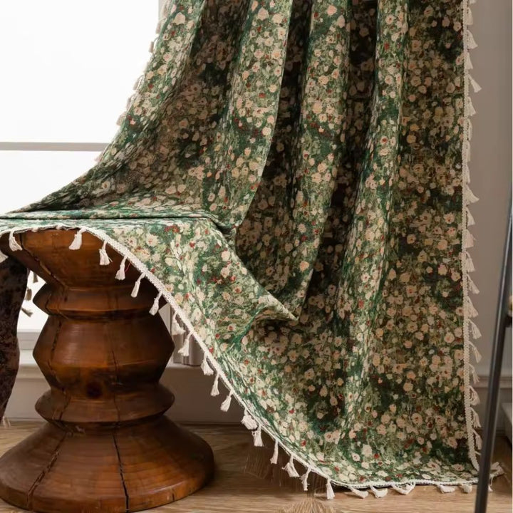 Karnz | Französisches Vintage-Blumenmuster Vorhang
