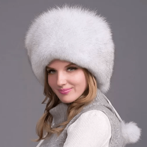 Glaciera Lux Wintermütze | Echtpelzmütze mit Ohrenschützern | Elegante und warme Luxusmütze für Damen