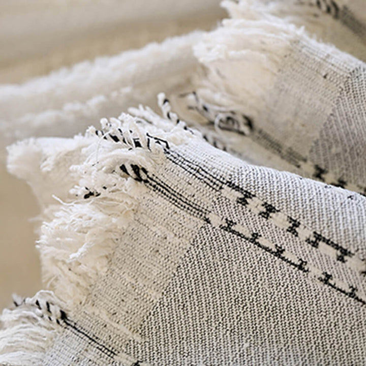 All-Season Gestreifte Quasten Chenille Strapazierfähige Sofabezug | Karnz