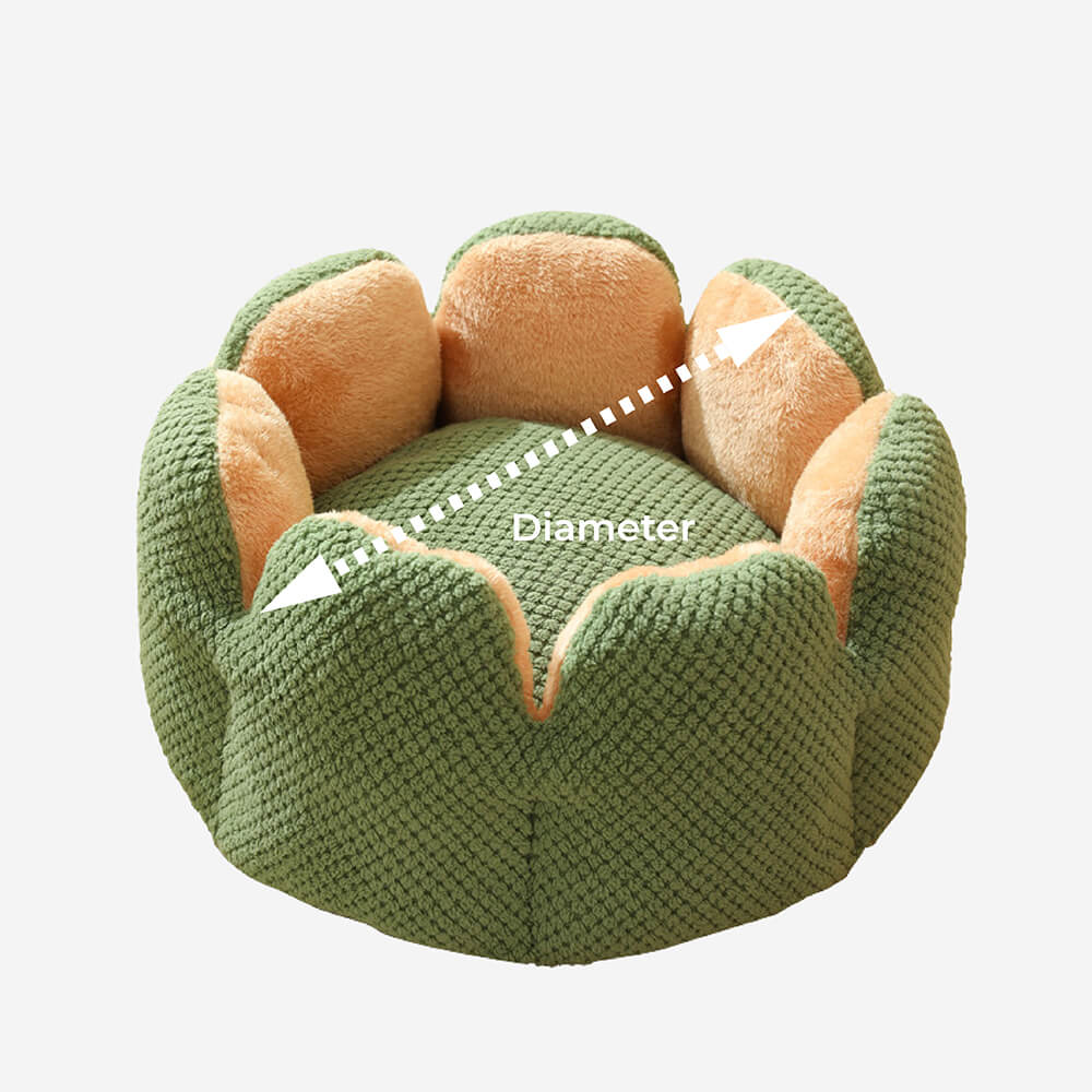 Kaktusform bequemes Haustierbett weicher Korallvelours-Design | Karnz