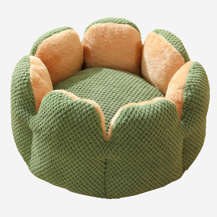 Kaktusform bequemes Haustierbett weicher Korallvelours-Design | Karnz
