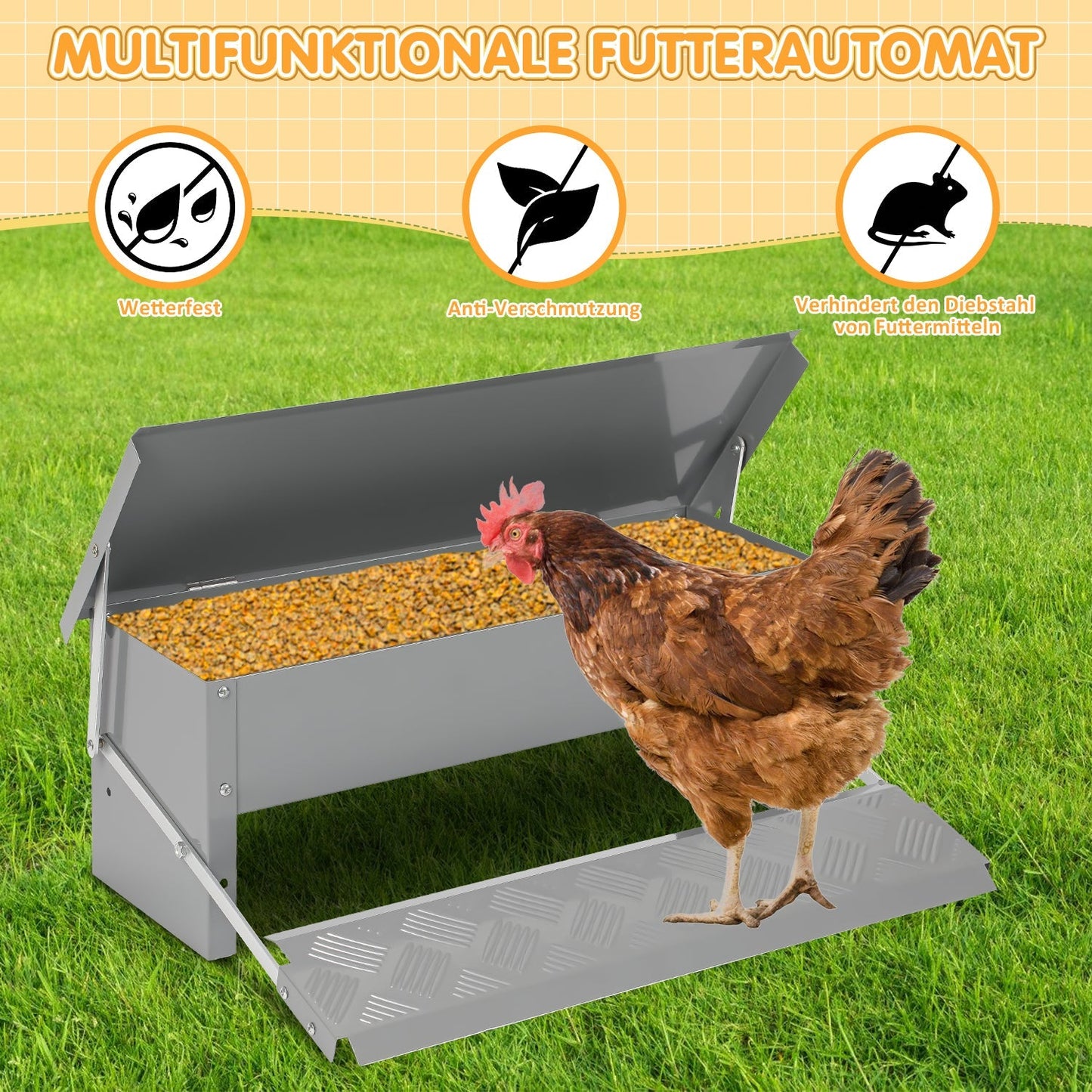 Futterautomat Futterspender mit Handschuhe 5kg | Karnz