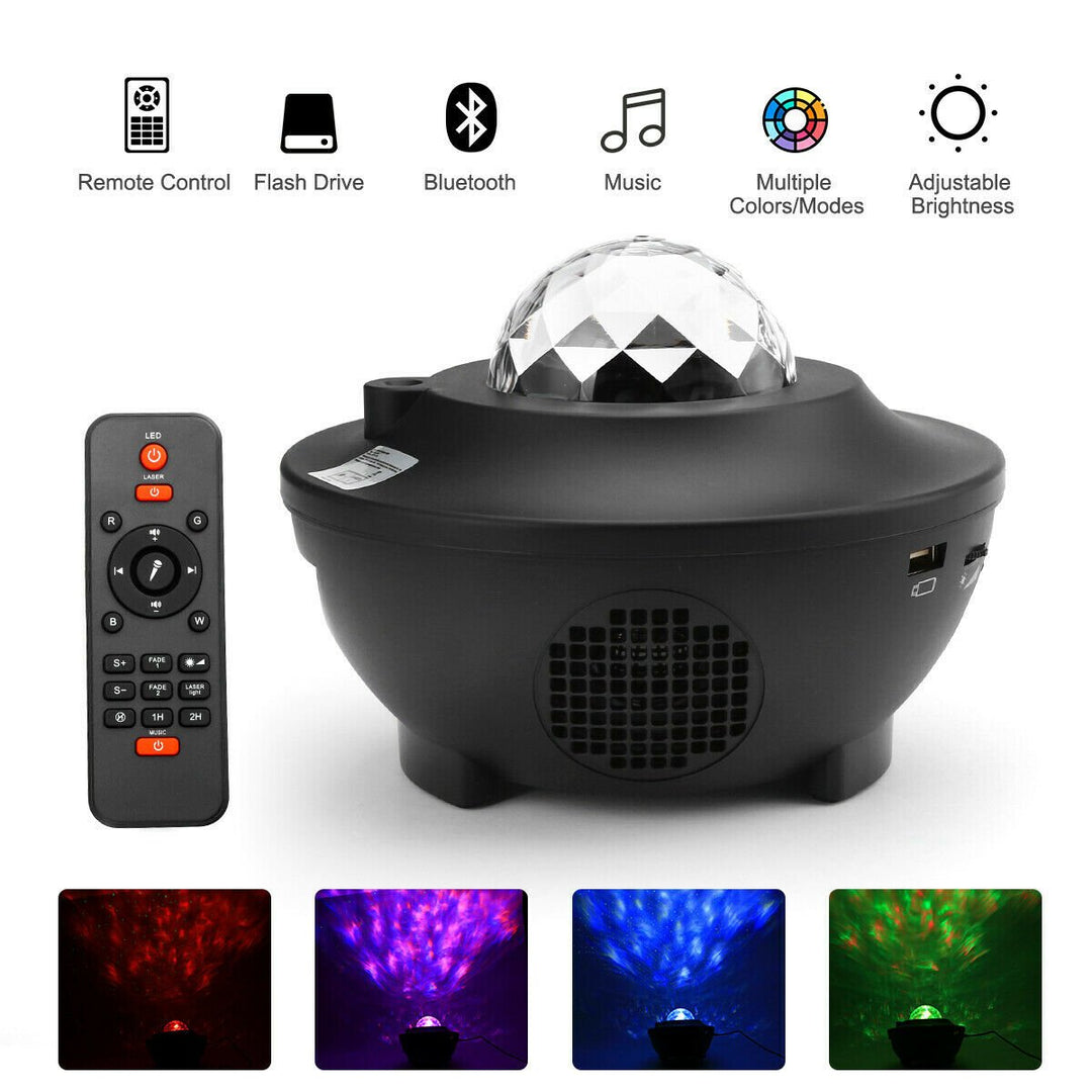 Tragbarer Galaxy-Projektor mit Bluetooth-Lautsprecher und Fernbedienung