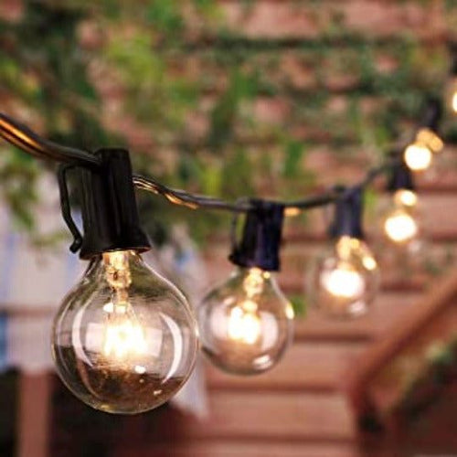 25FT Globe Lichterkette mit Lampen für Innen/Außen Wasserdicht Verbundene Hängeleuchten für Garten Veranda Balkon Party Dekor | Karnz
