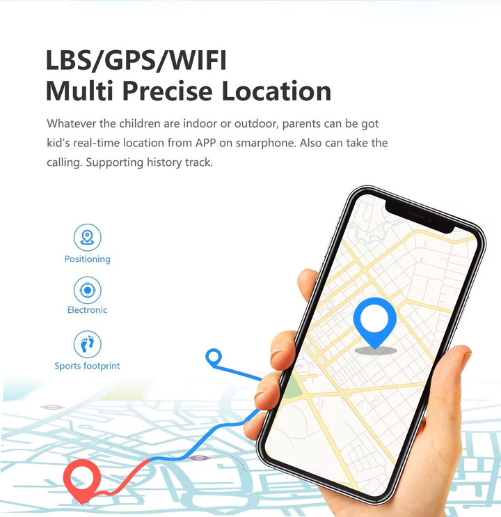 Sandsberg | Kinder 4G GPS Smartwatch | Videoanruf, SOS, WLAN-Ortung