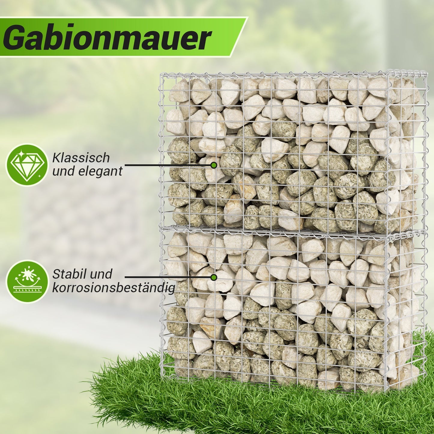 Gabionen Gabionenkörbe Metall Verzinkt Gabionenzaun | Karnz